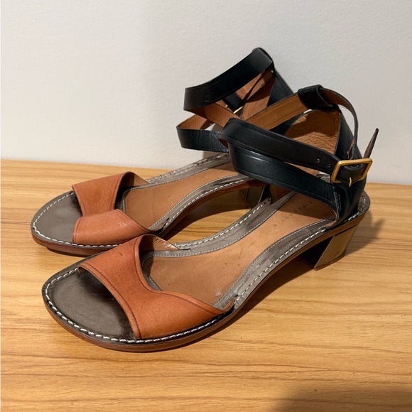 Anthropologie Shoes - Anthropologie Leifsdottir Leather Block Heel Sandals – Women’s Size 40